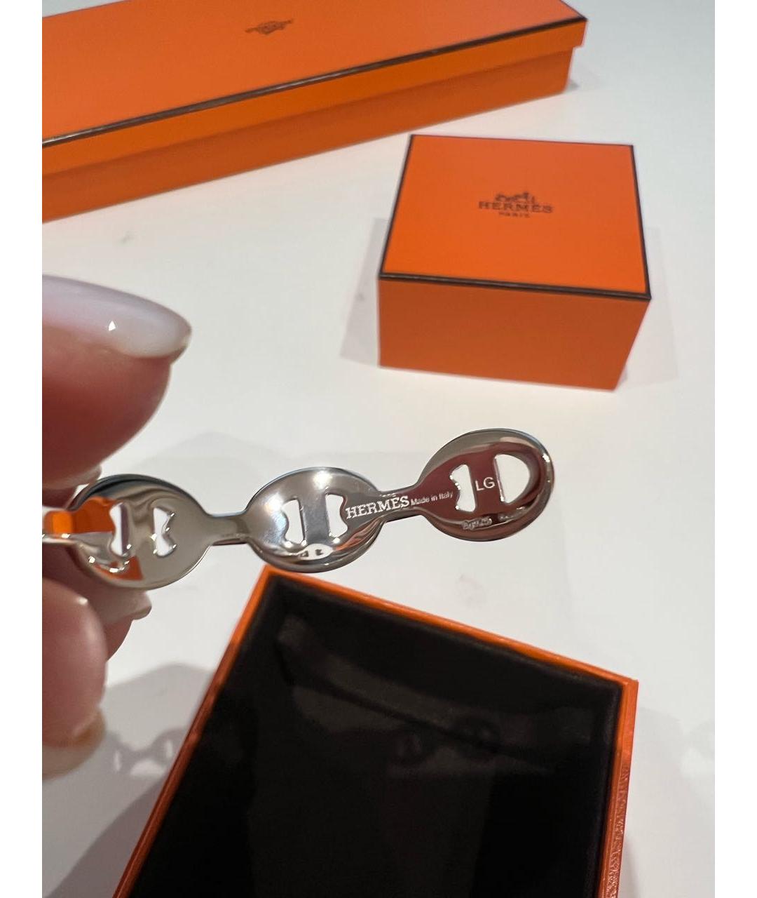 HERMES Серебрянный серебряный браслет, фото 4