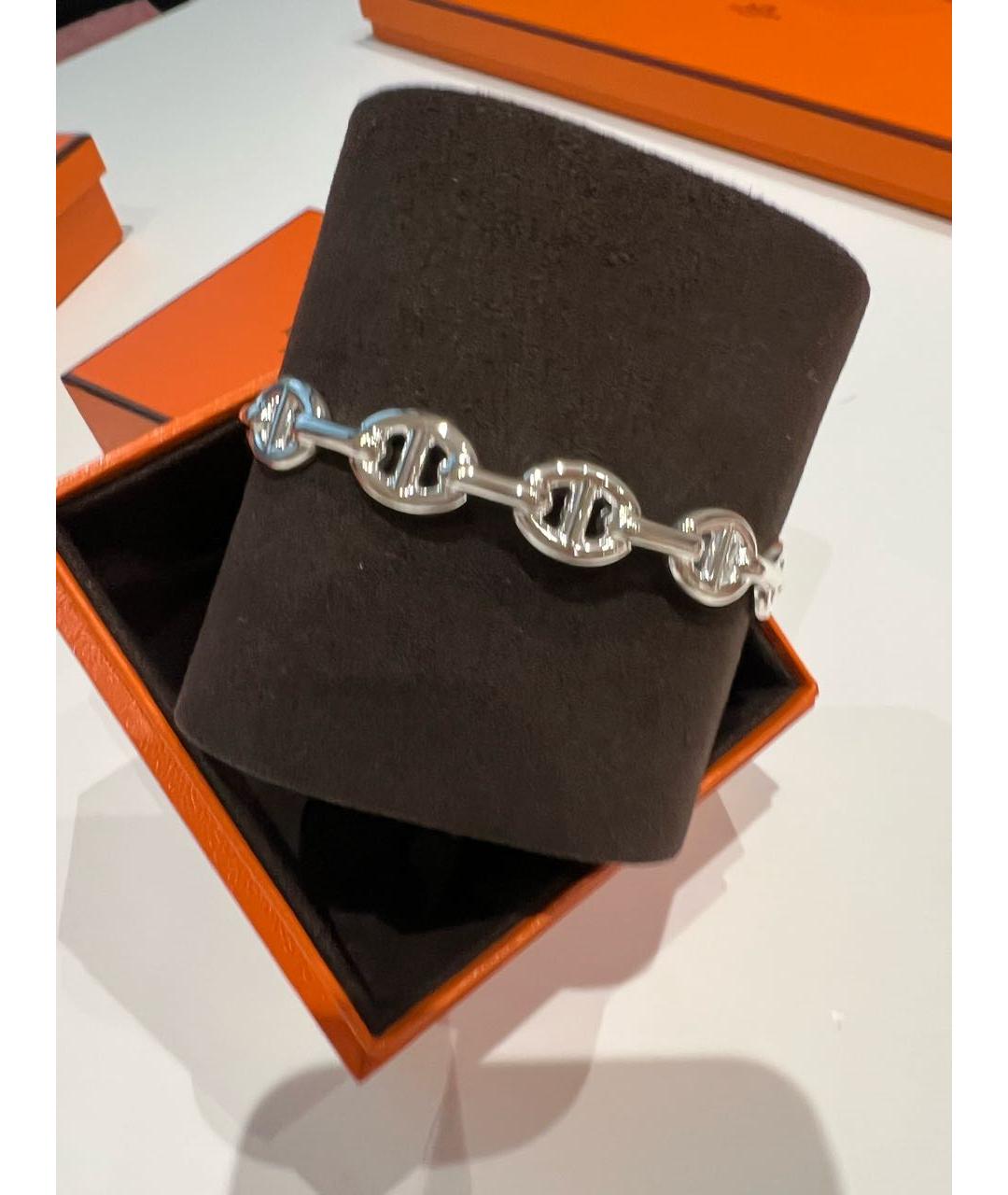 HERMES Серебрянный серебряный браслет, фото 2
