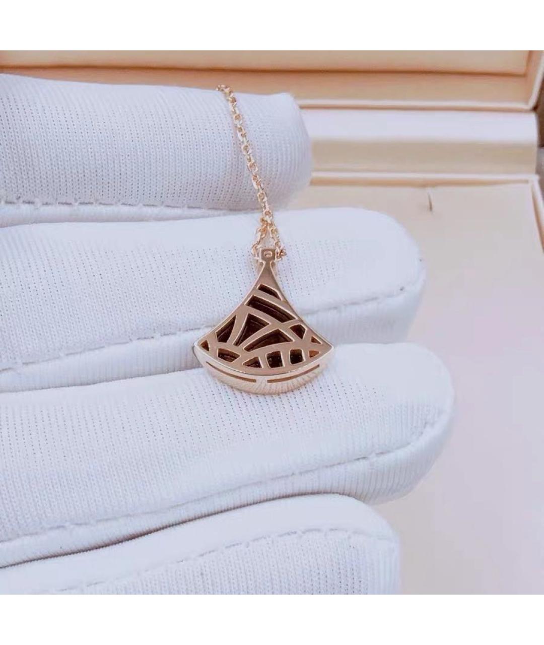 BVLGARI Черное колье из розового золота, фото 5