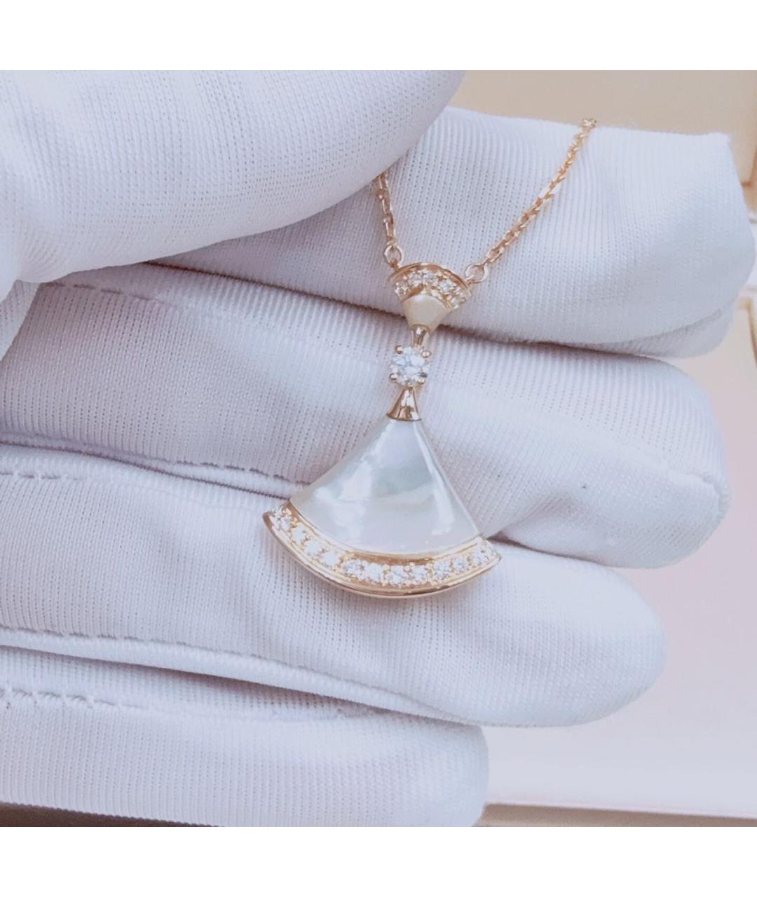 BVLGARI Белое колье из розового золота, фото 4