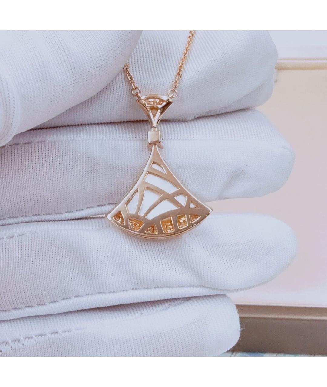 BVLGARI Белое колье из розового золота, фото 5