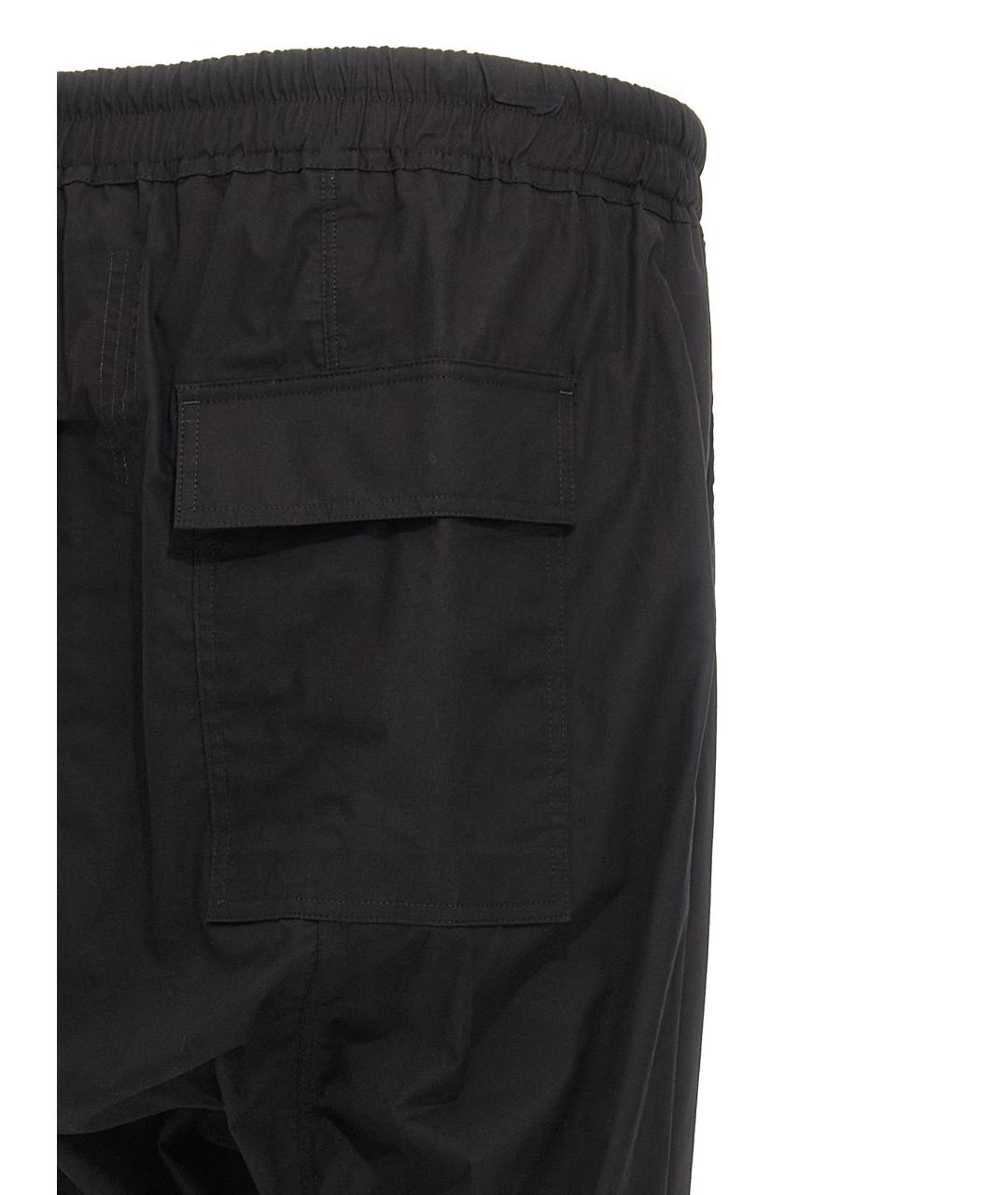 RICK OWENS Черные хлопковые повседневные брюки, фото 4
