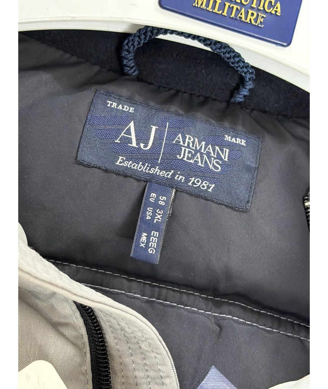 ARMANI JEANS Серый пуховик, фото 7