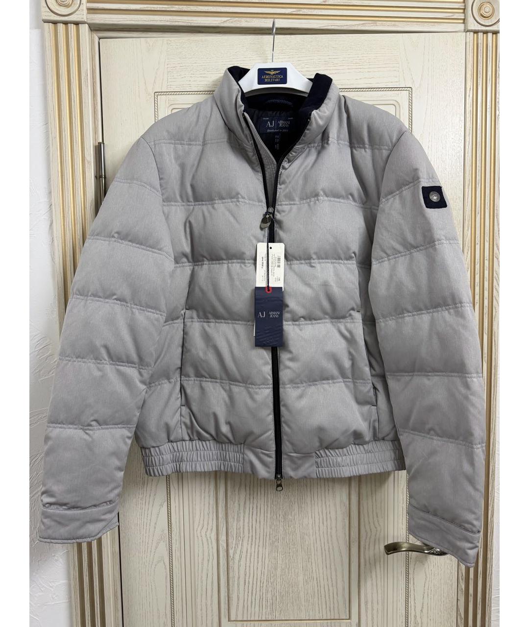 ARMANI JEANS Серый пуховик, фото 9