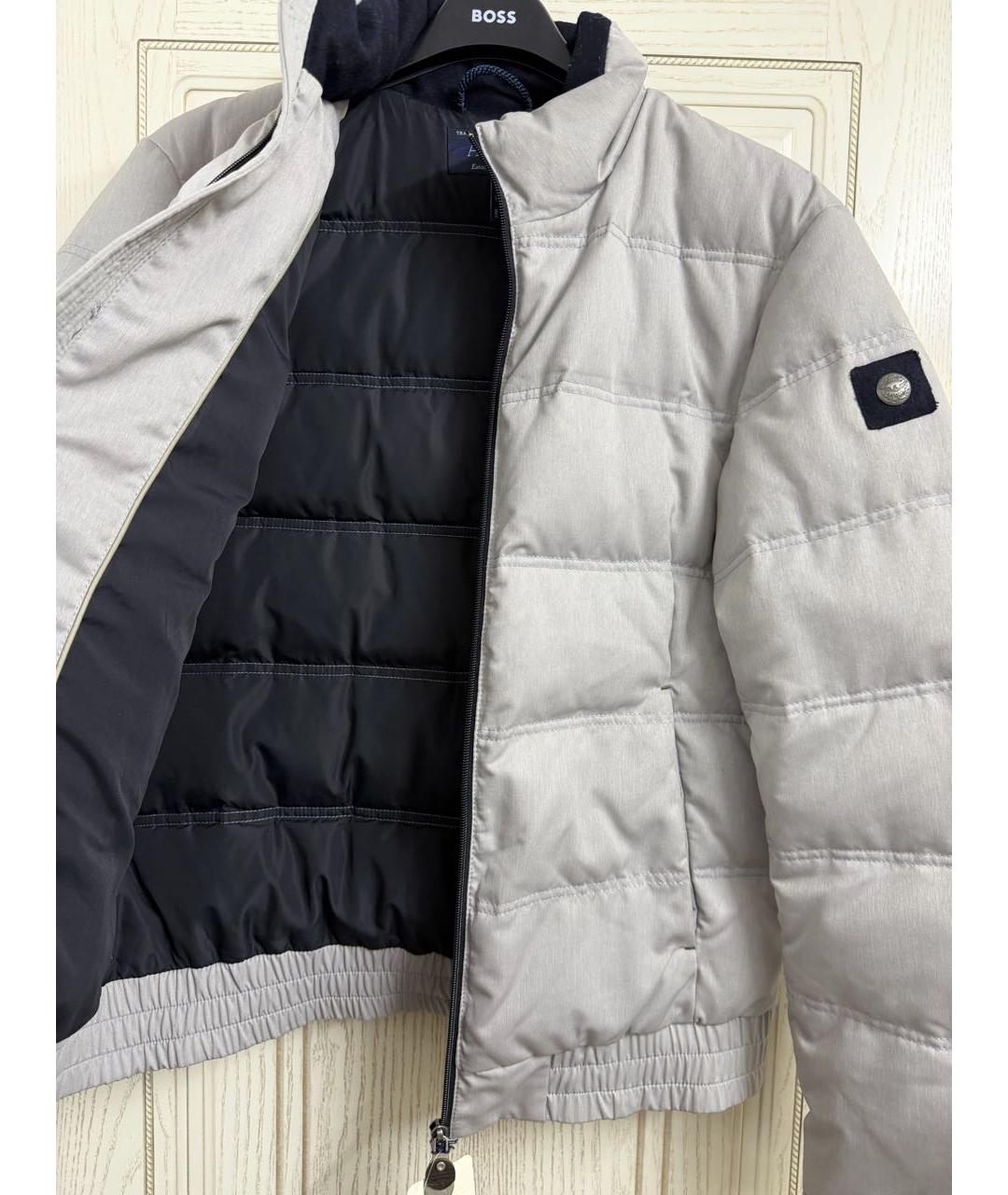 ARMANI JEANS Серый пуховик, фото 4