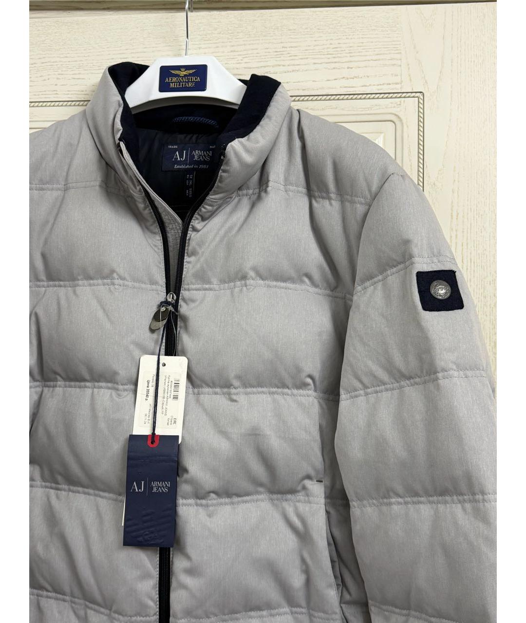 ARMANI JEANS Серый пуховик, фото 6