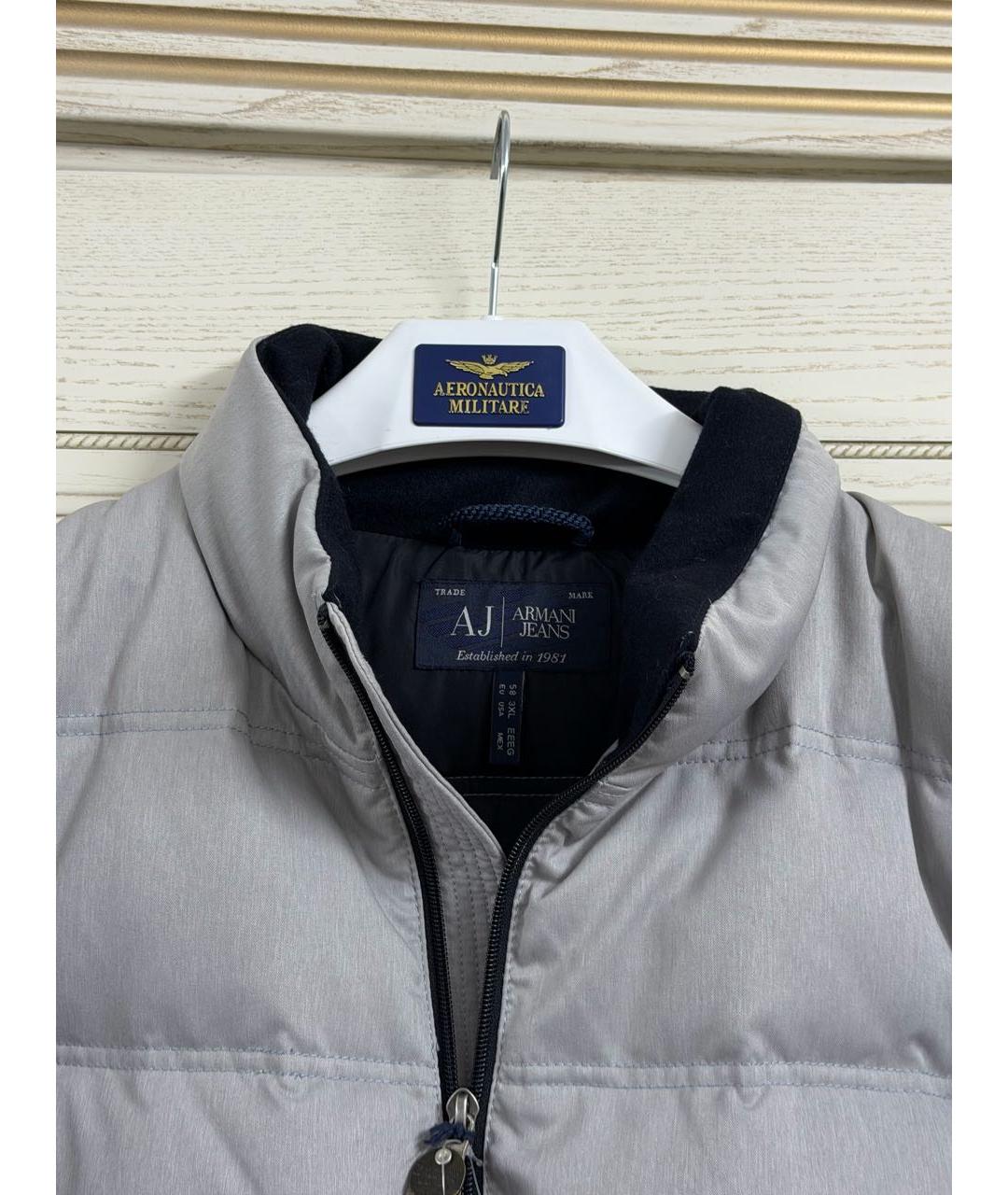ARMANI JEANS Серый пуховик, фото 3