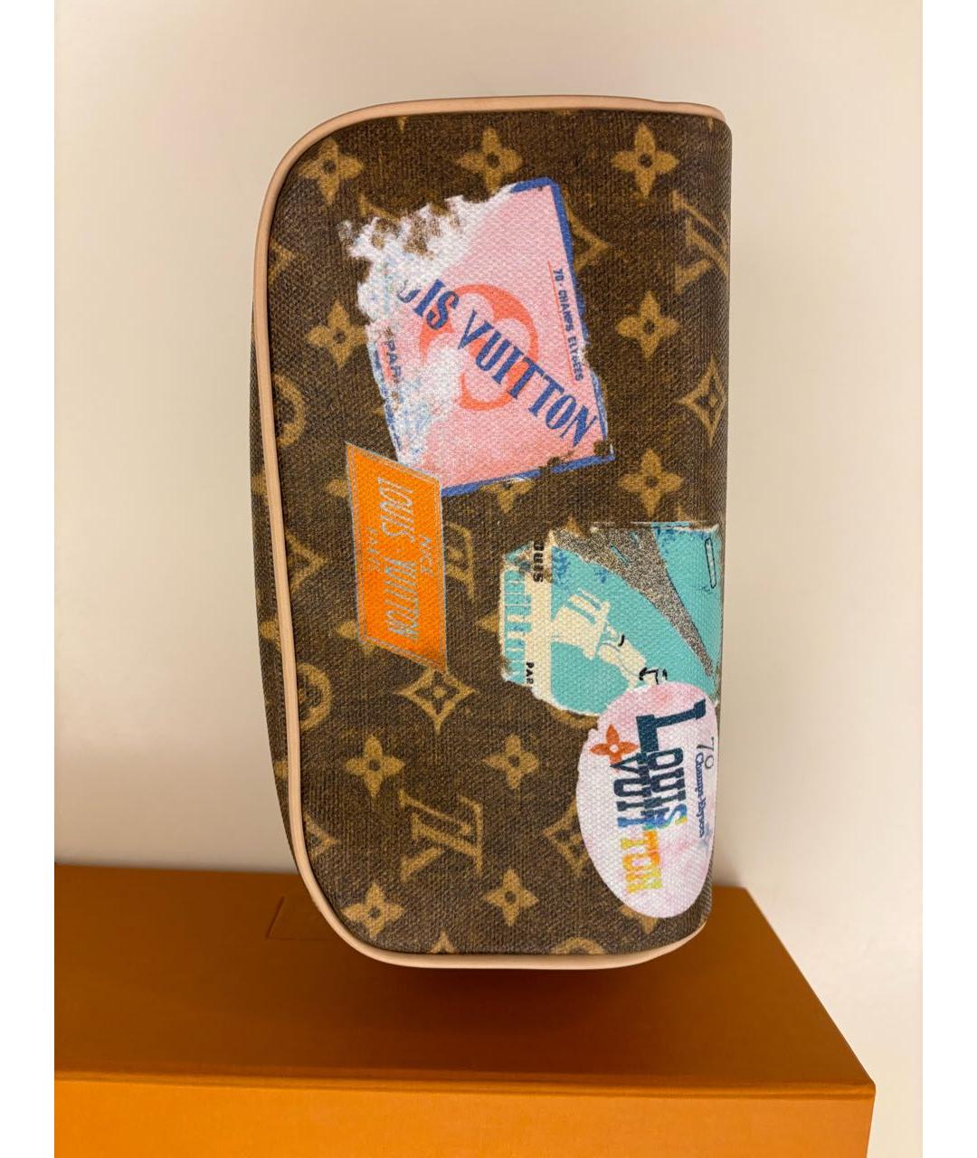 LOUIS VUITTON Коричневая косметичка, фото 5
