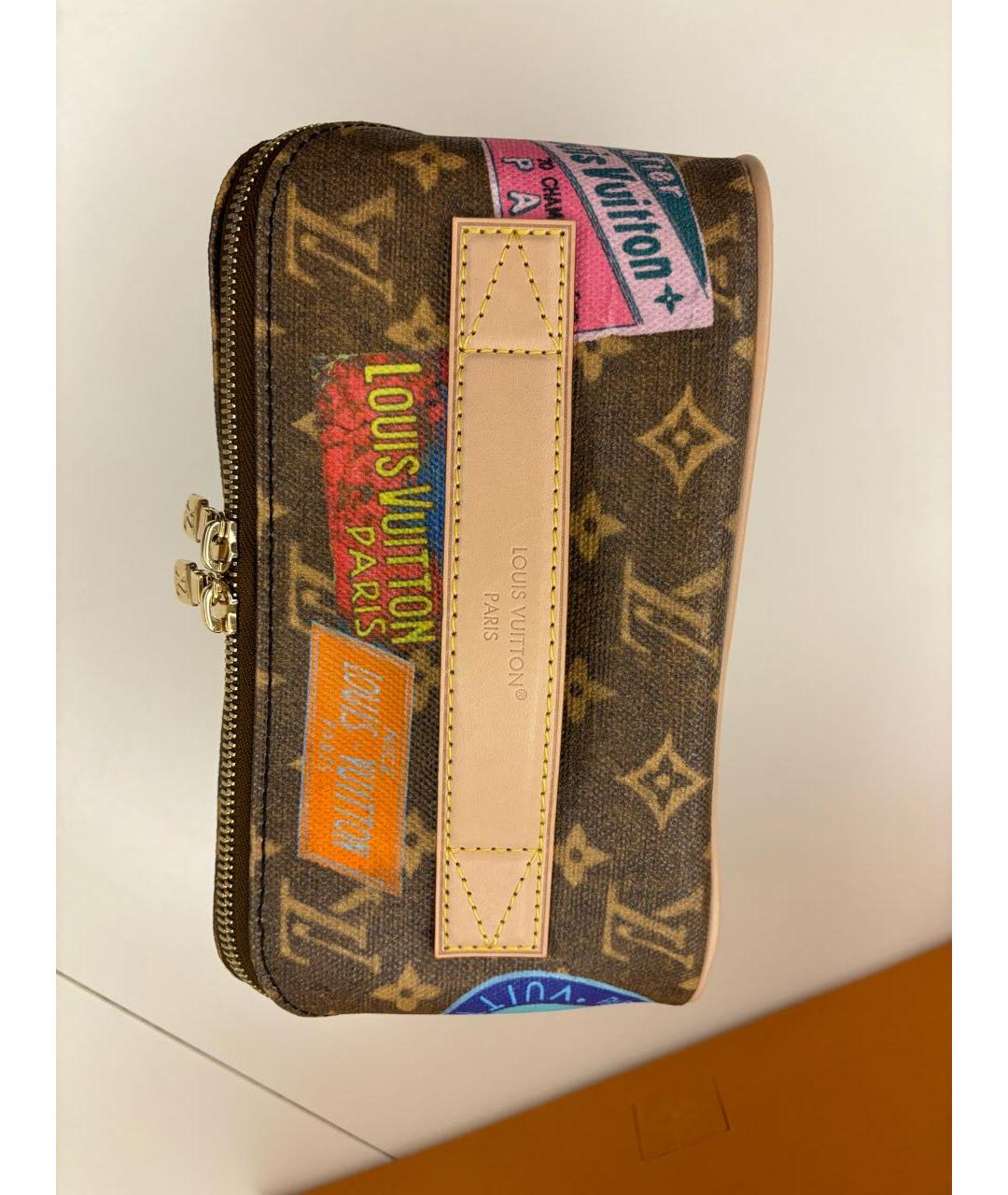 LOUIS VUITTON Коричневая косметичка, фото 2