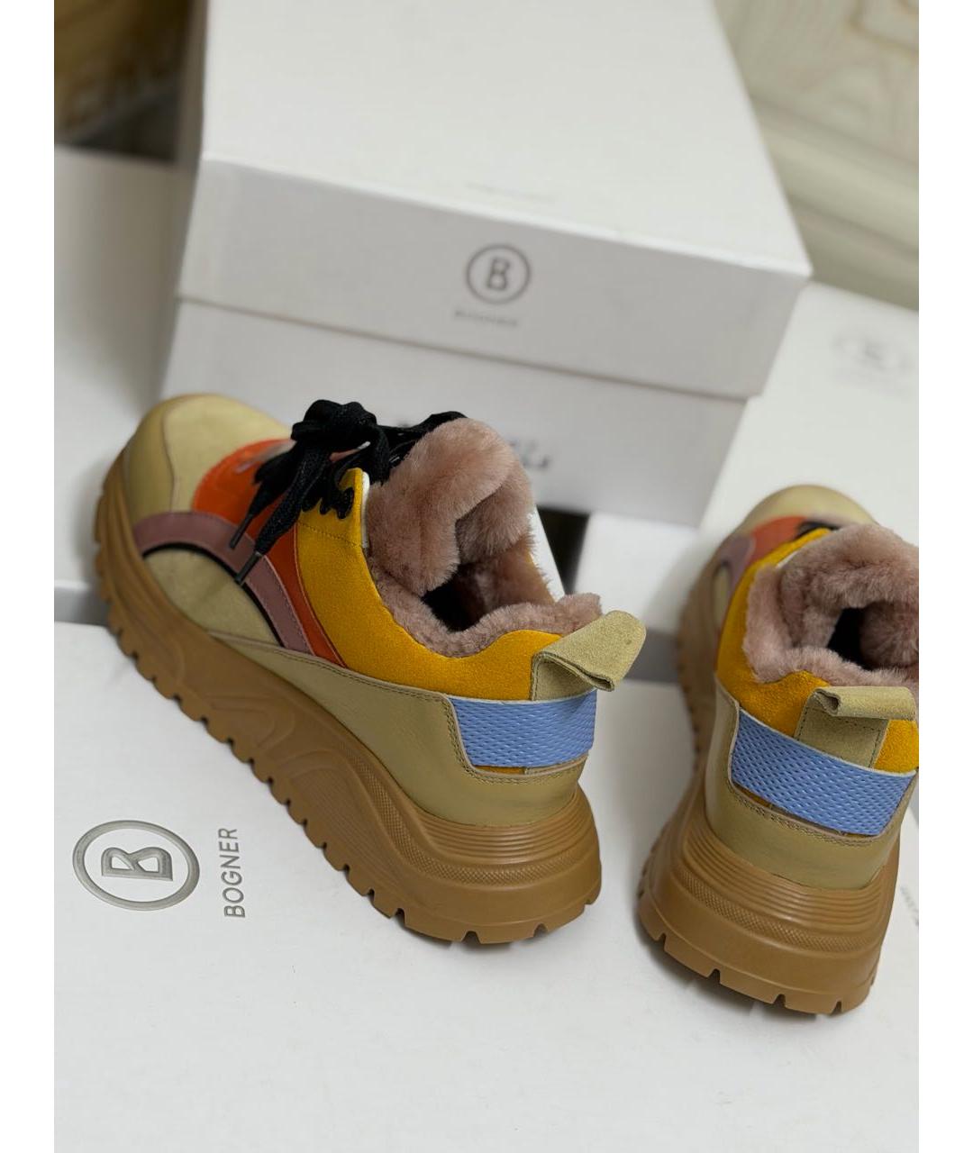 BOGNER Мульти кожаные кроссовки, фото 4