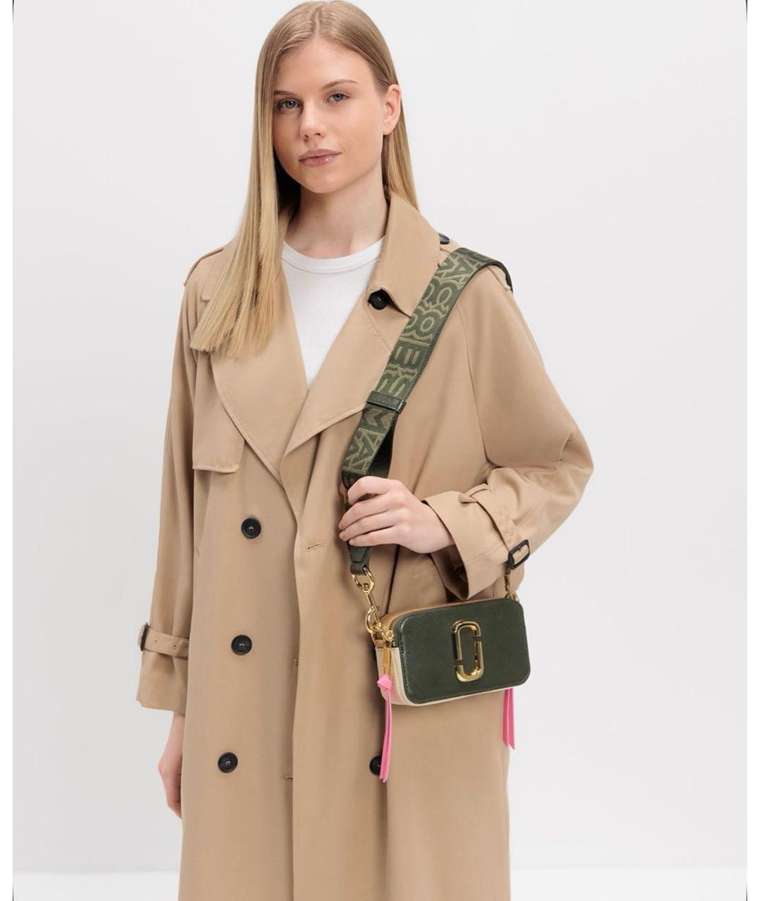 MARC JACOBS Хаки кожаная сумка через плечо, фото 5