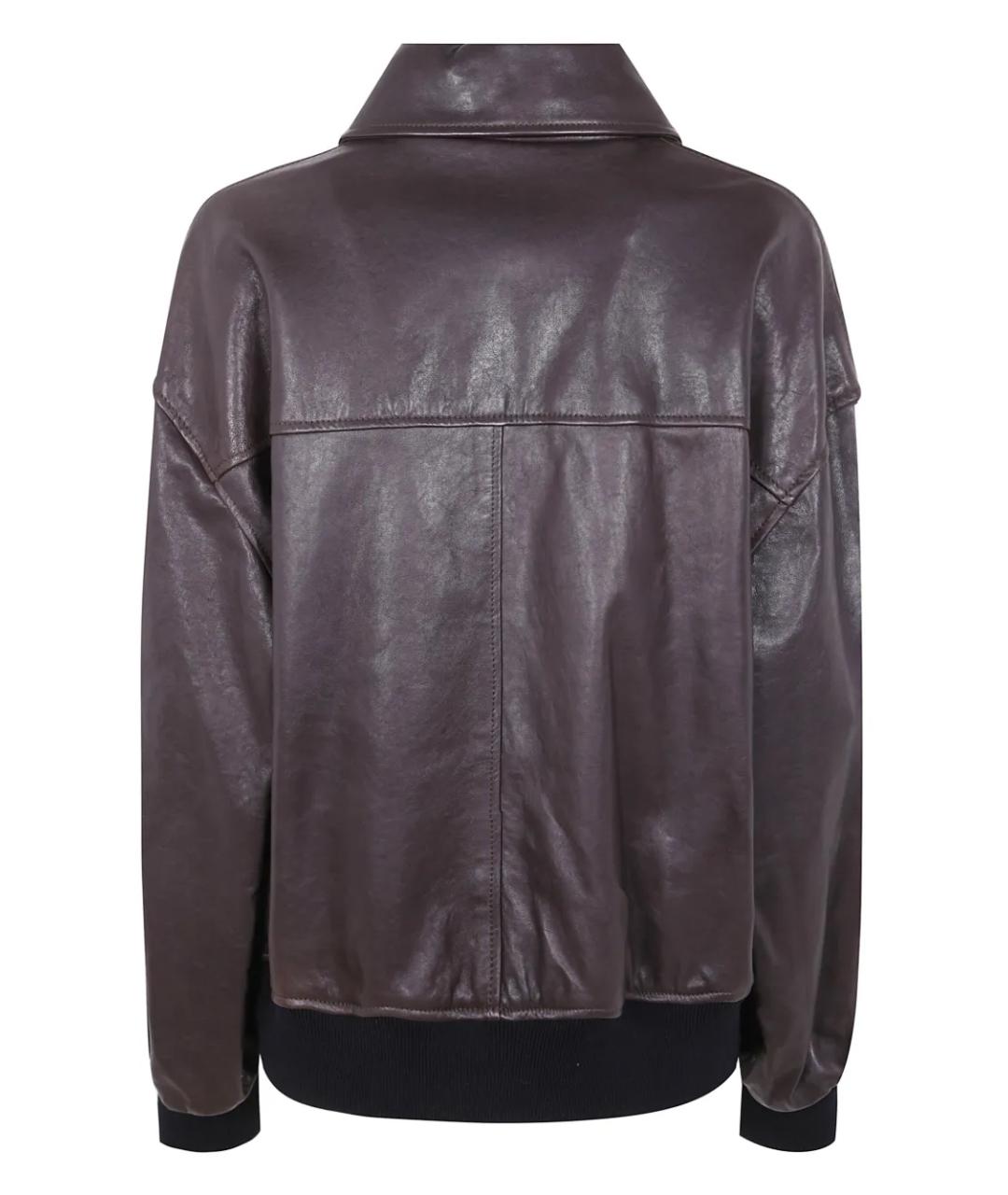 KHAITE Коричневая кожаная куртка, фото 2