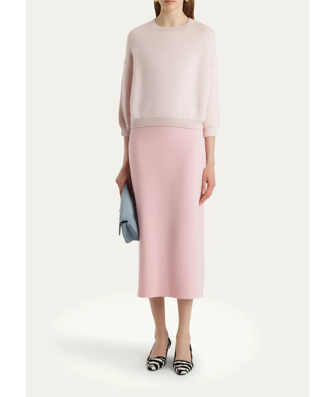 KHAITE Розовый кашемировый джемпер / свитер, фото 2