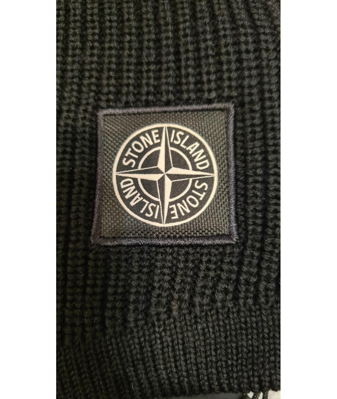 STONE ISLAND Черная шерстяная шапка, фото 7