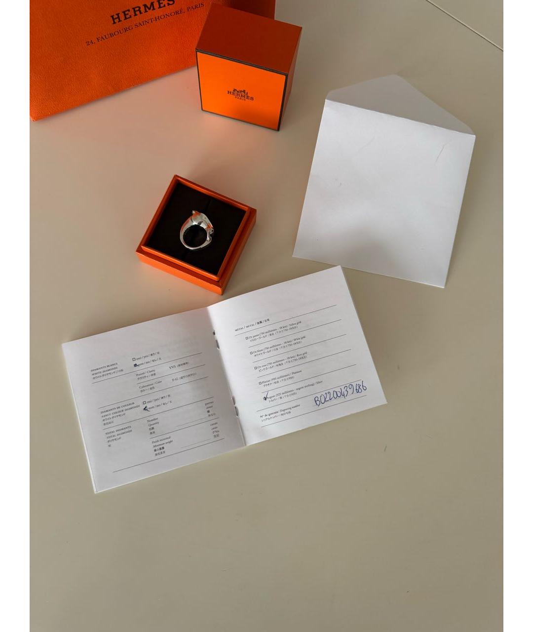 HERMES Серебряное серебряное кольцо, фото 6