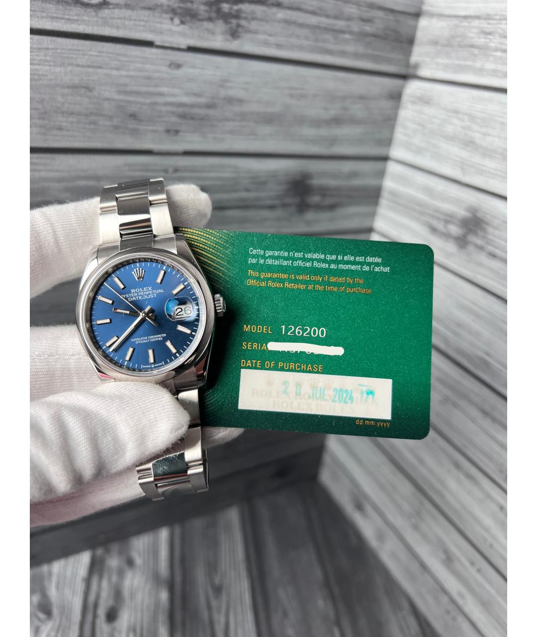 ROLEX Темно-синие часы, фото 2