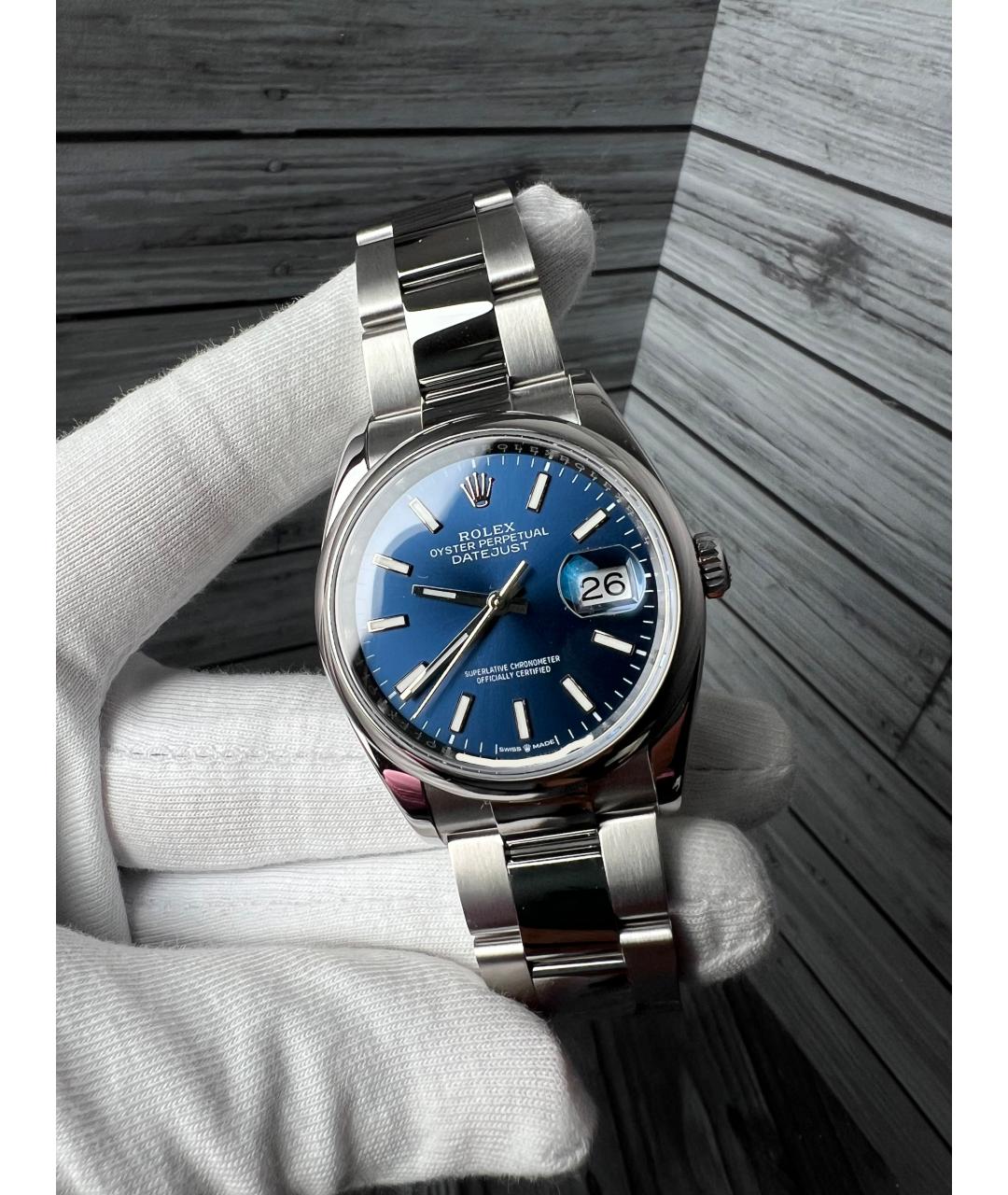 ROLEX Темно-синие часы, фото 4