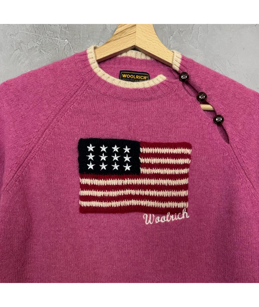 WOOLRICH Розовый шерстяной джемпер / свитер, фото 2