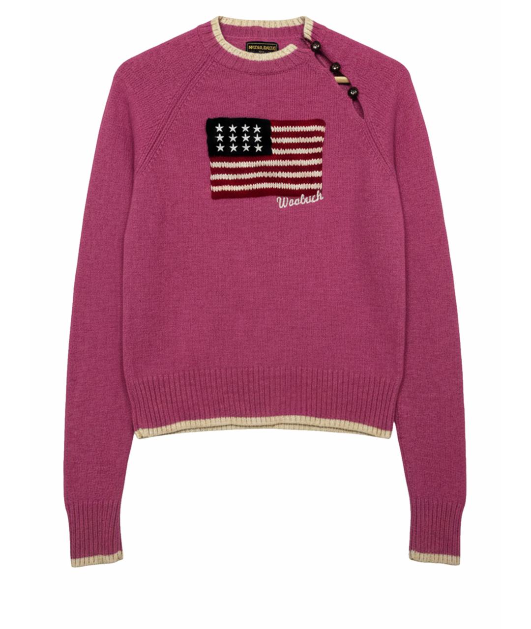 WOOLRICH Розовый шерстяной джемпер / свитер, фото 8