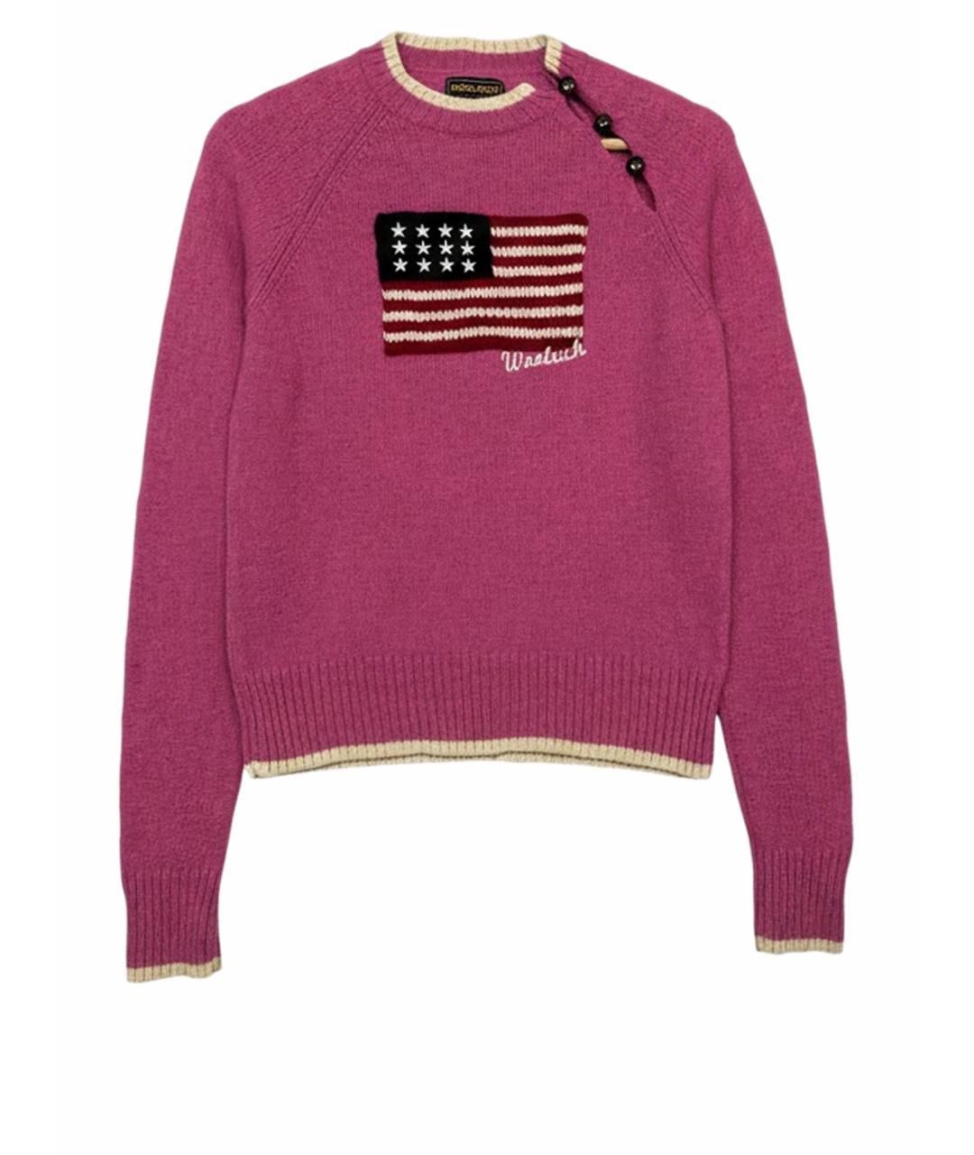 WOOLRICH Розовый шерстяной джемпер / свитер, фото 1