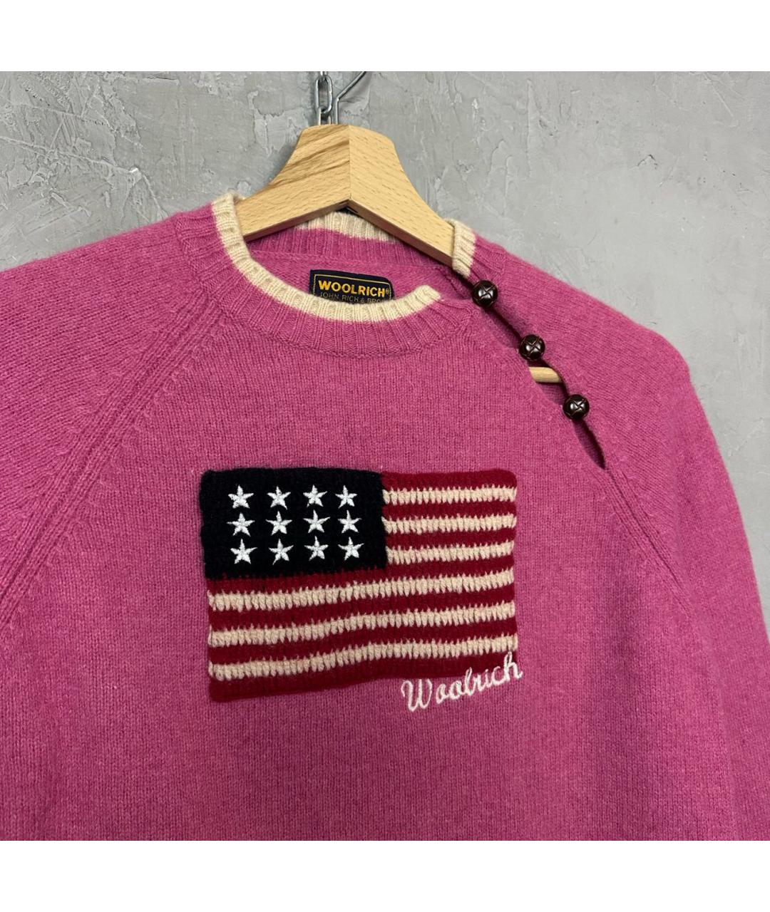 WOOLRICH Розовый шерстяной джемпер / свитер, фото 3