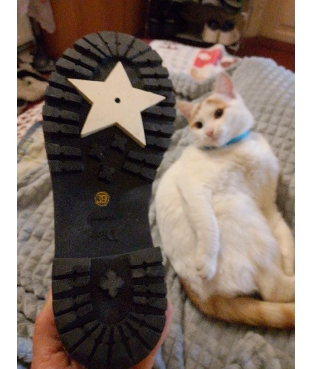 CHRISTIAN DIOR Черные кожаные ботинки, фото 5