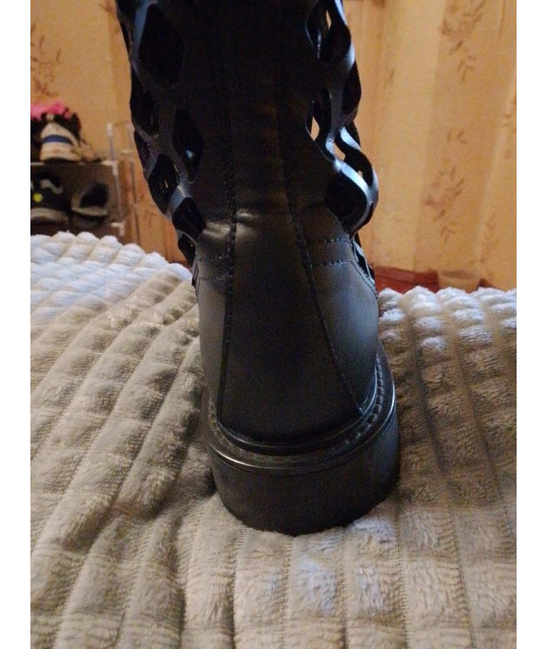 CHRISTIAN DIOR Черные кожаные ботинки, фото 4