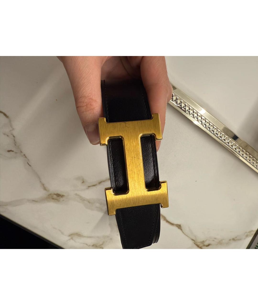 HERMES Коричневый кожаный ремень, фото 3