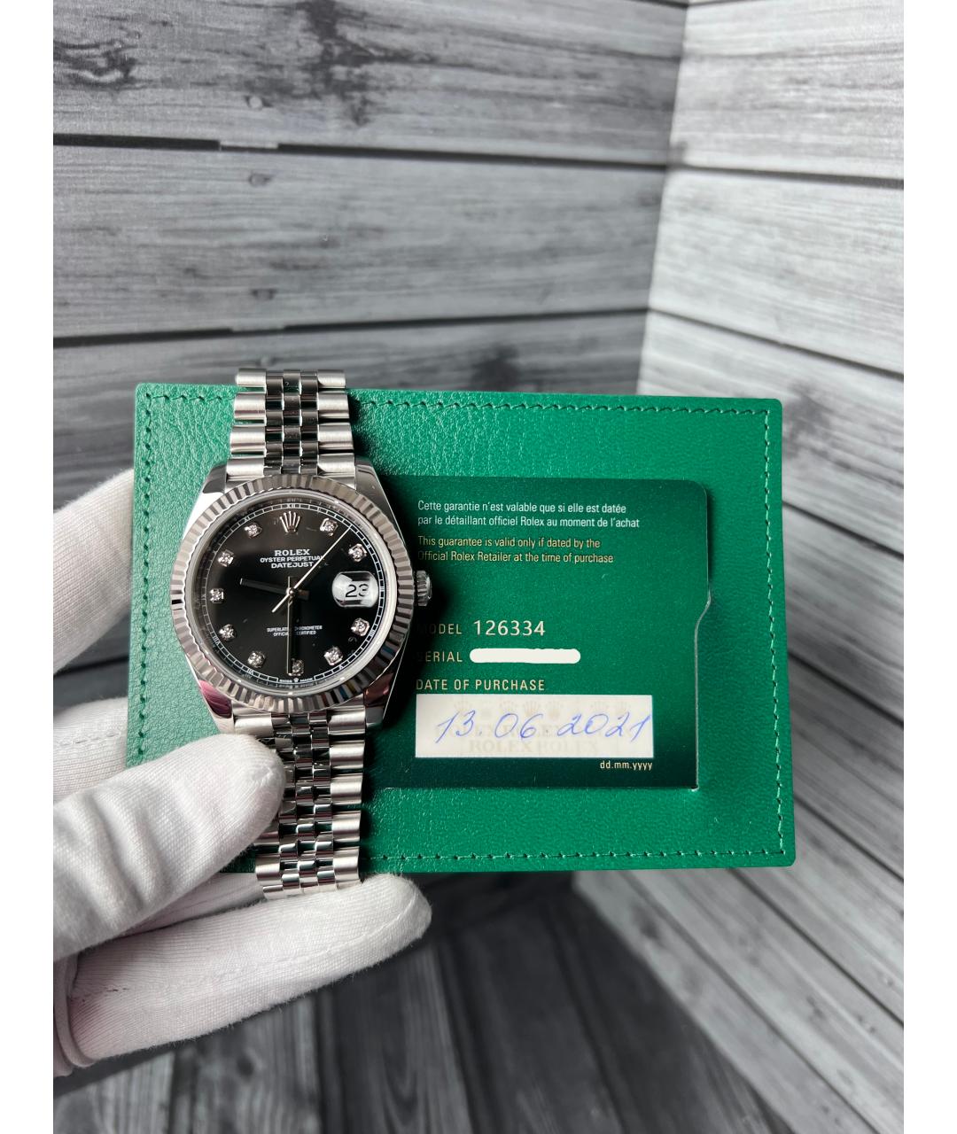 ROLEX Черные часы, фото 2