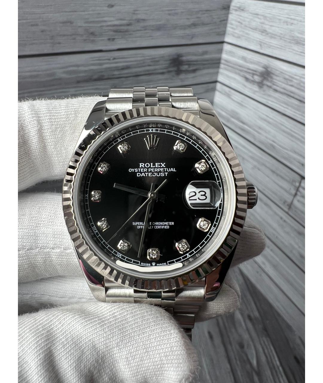 ROLEX Черные часы, фото 4