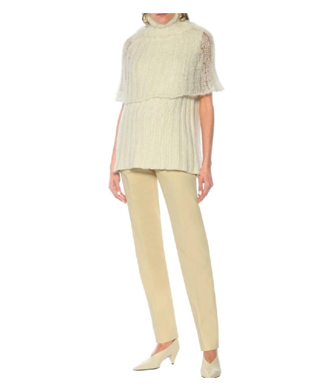 JIL SANDER Бежевый шерстяной джемпер / свитер, фото 4