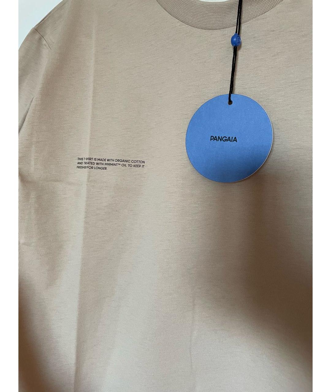 THE PANGAIA Бежевая хлопковая футболка, фото 5