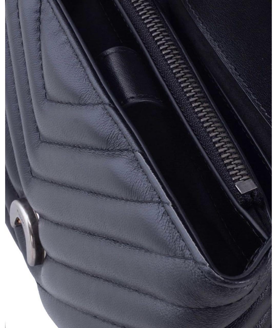 PINKO Черная кожаная сумка с короткими ручками, фото 4