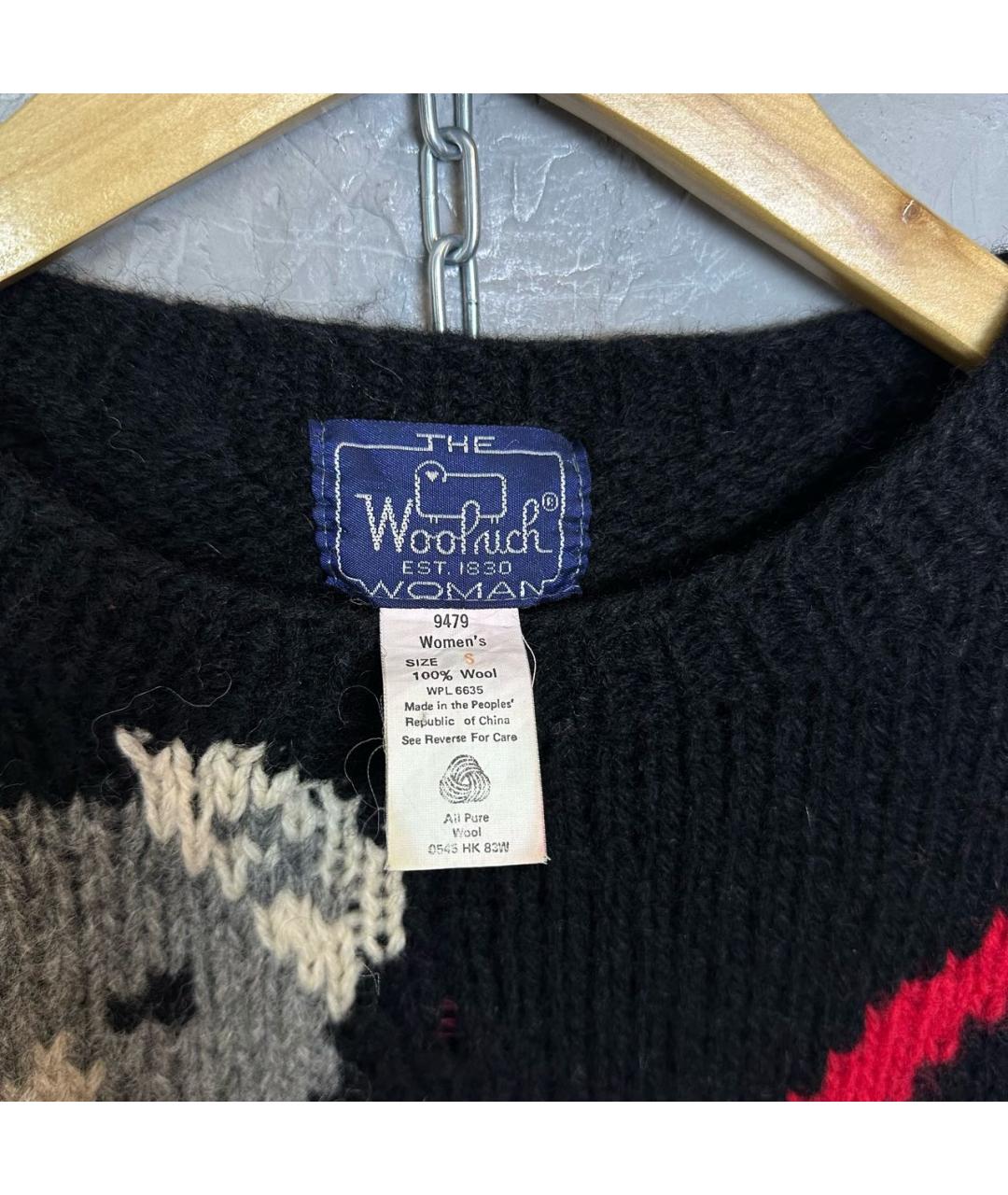 WOOLRICH Черный шерстяной джемпер / свитер, фото 6