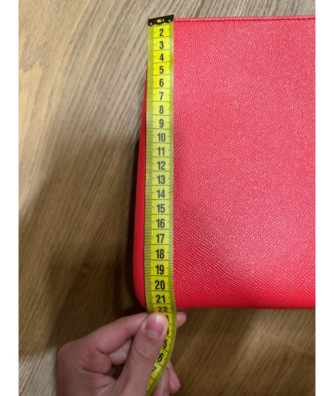 DOLCE&GABBANA Фуксия кожаная сумка с короткими ручками, фото 8