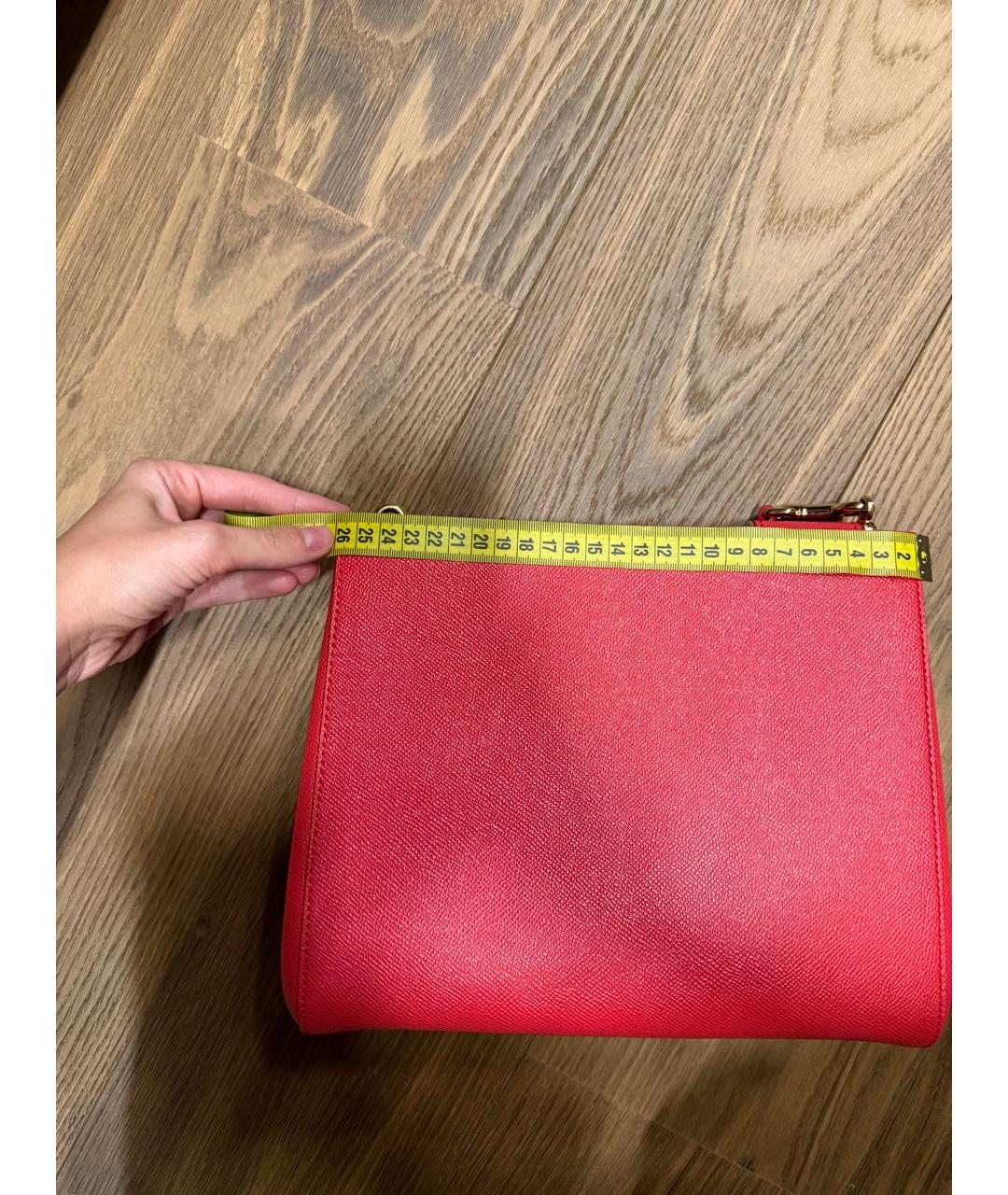 DOLCE&GABBANA Фуксия кожаная сумка с короткими ручками, фото 7