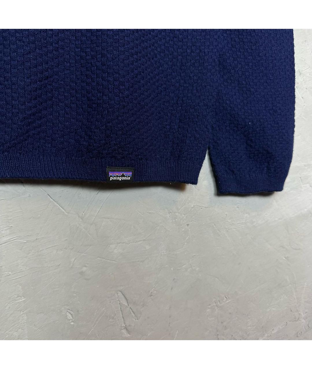 PATAGONIA Темно-синий шерстяной джемпер / свитер, фото 4
