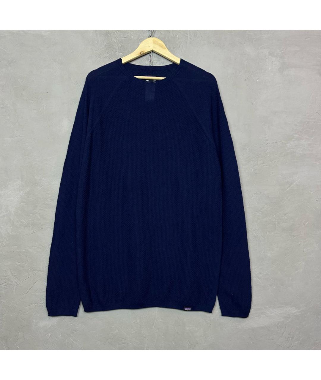 PATAGONIA Темно-синий шерстяной джемпер / свитер, фото 6