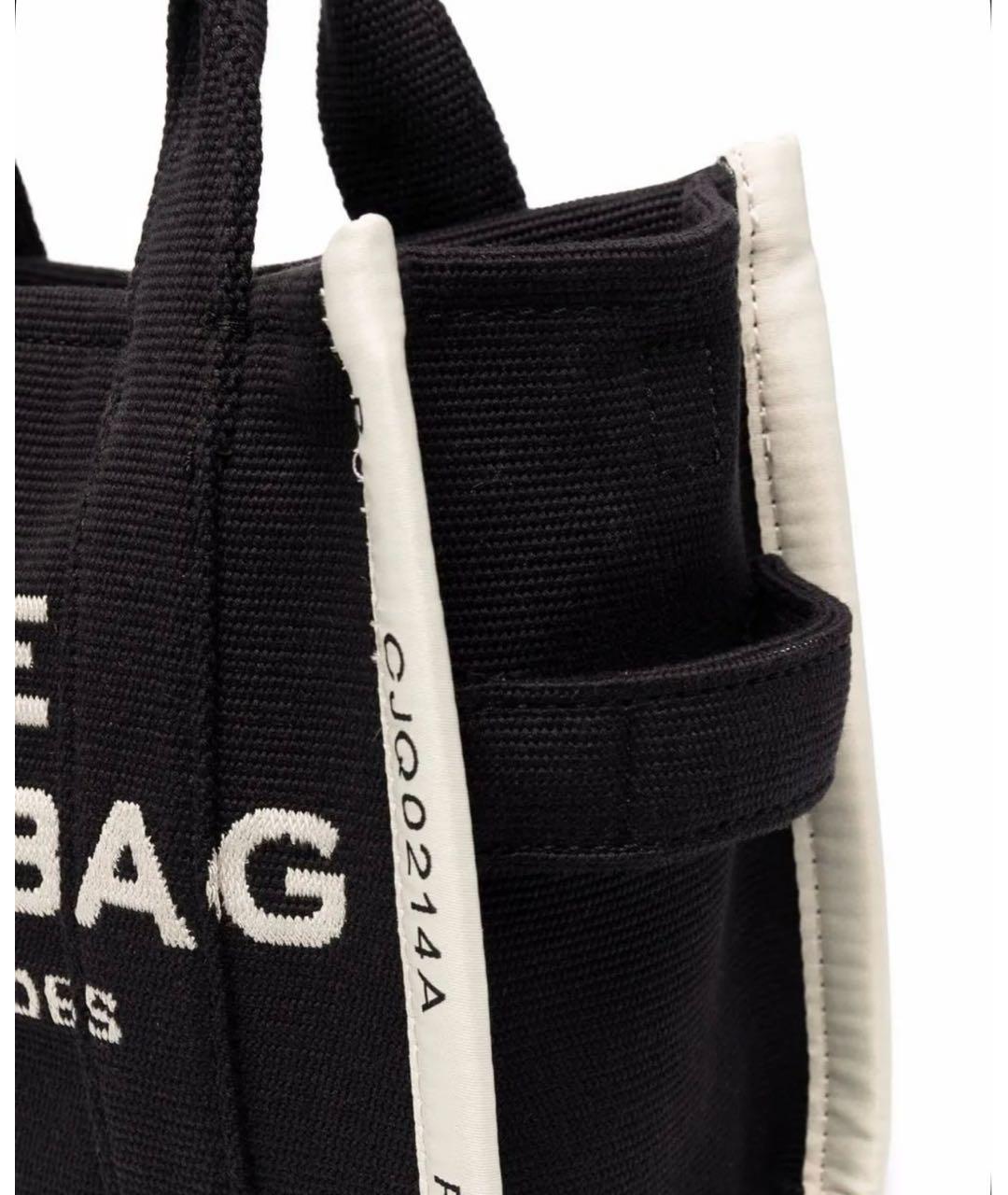 MARC JACOBS Черная тканевая сумка с короткими ручками, фото 5