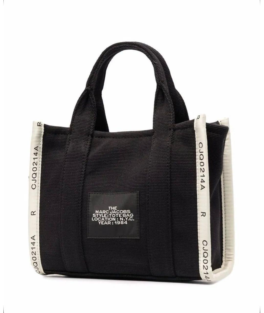 MARC JACOBS Черная тканевая сумка с короткими ручками, фото 3