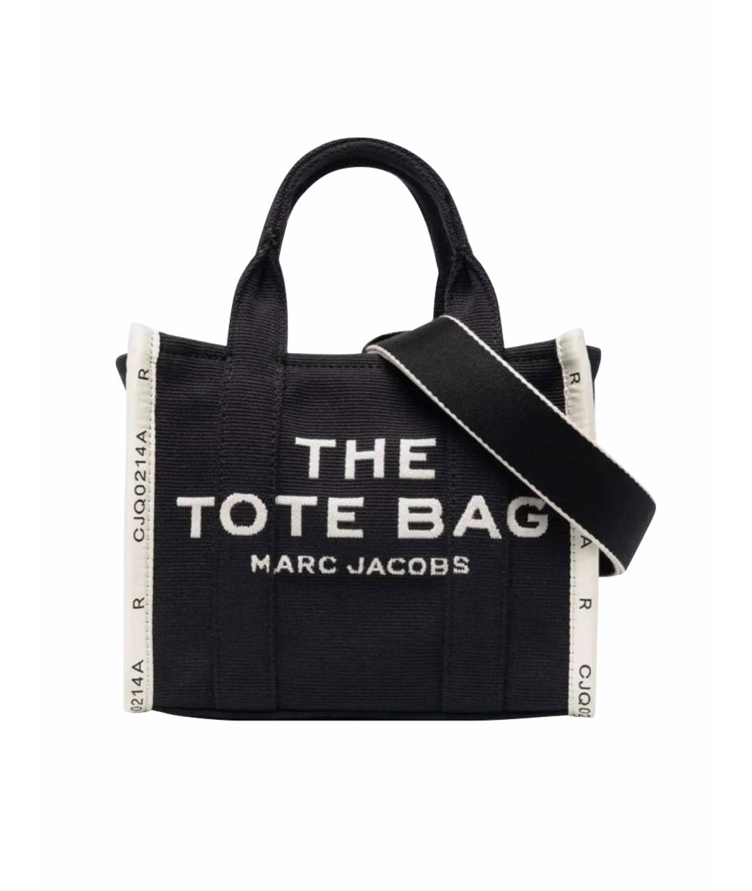 MARC JACOBS Черная тканевая сумка с короткими ручками, фото 1