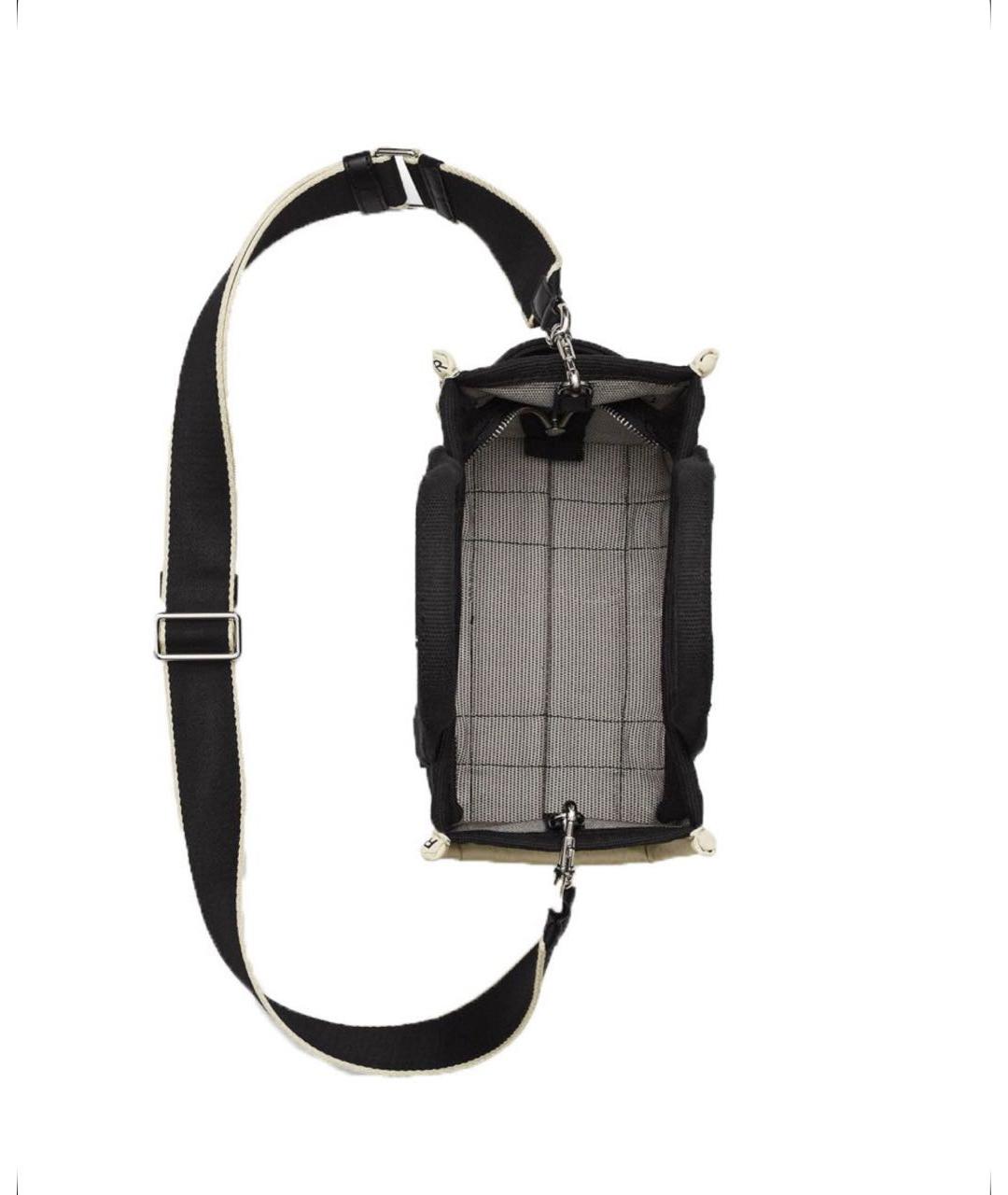 MARC JACOBS Черная тканевая сумка с короткими ручками, фото 4