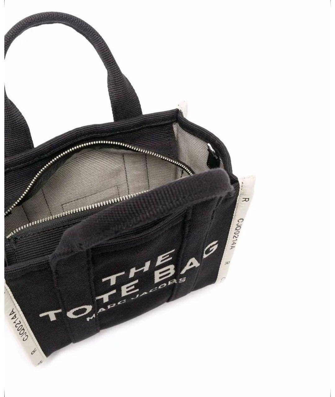 MARC JACOBS Черная тканевая сумка с короткими ручками, фото 2