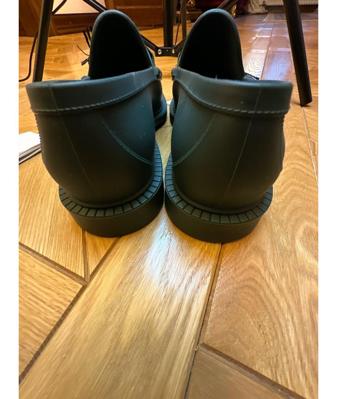 GUCCI Зеленые резиновые лоферы, фото 4