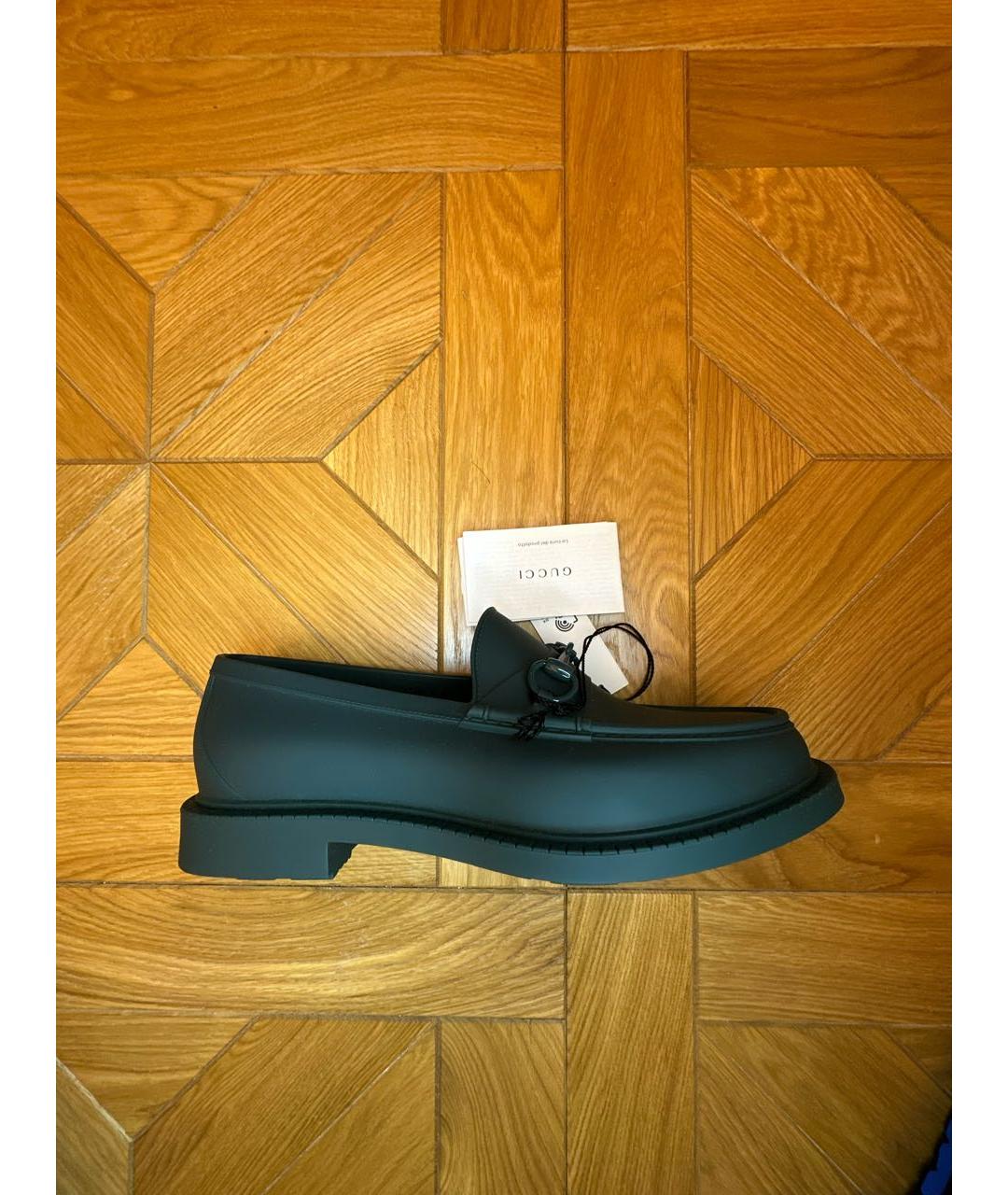 GUCCI Зеленые резиновые лоферы, фото 8