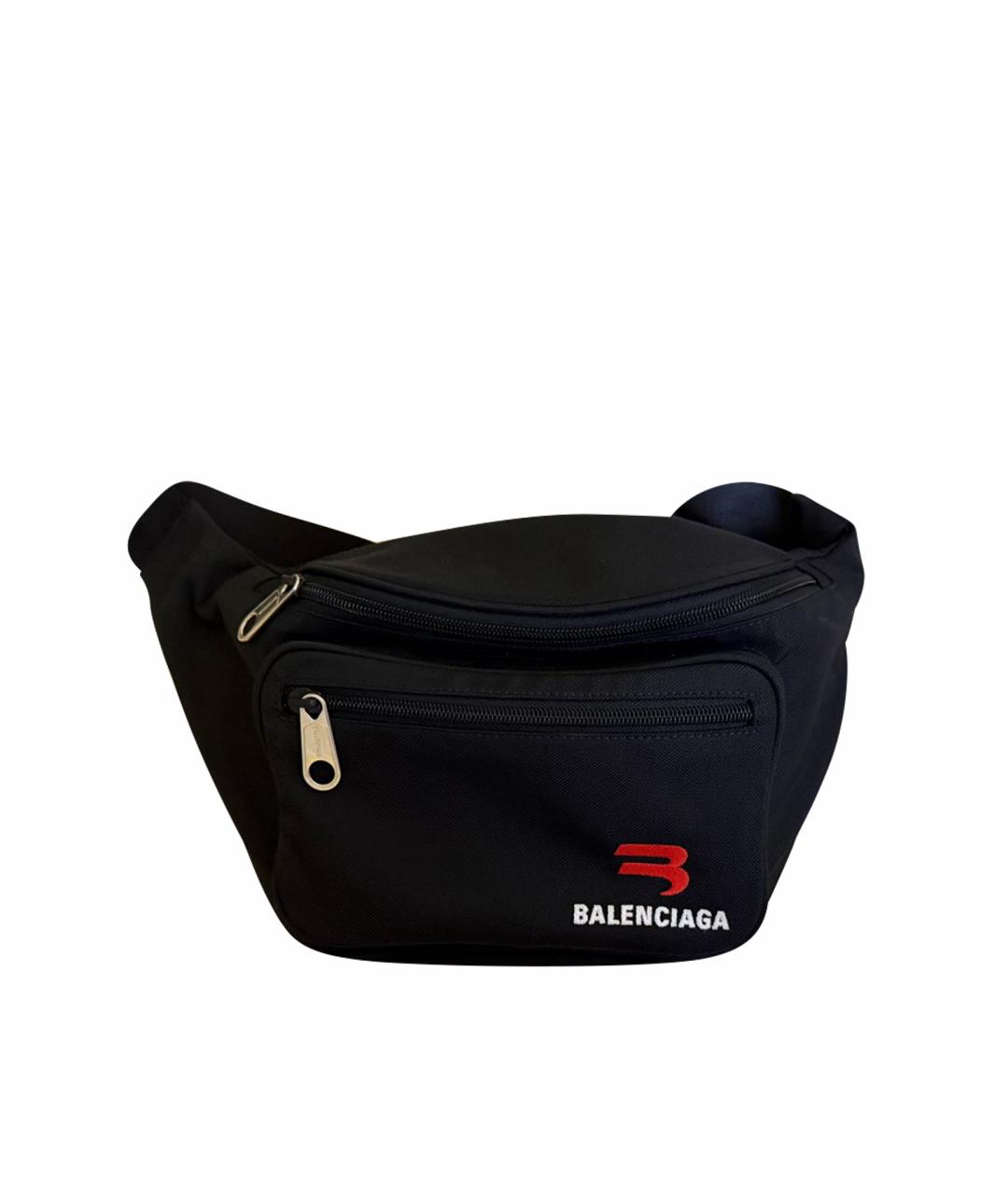 BALENCIAGA Черная поясная сумка, фото 1
