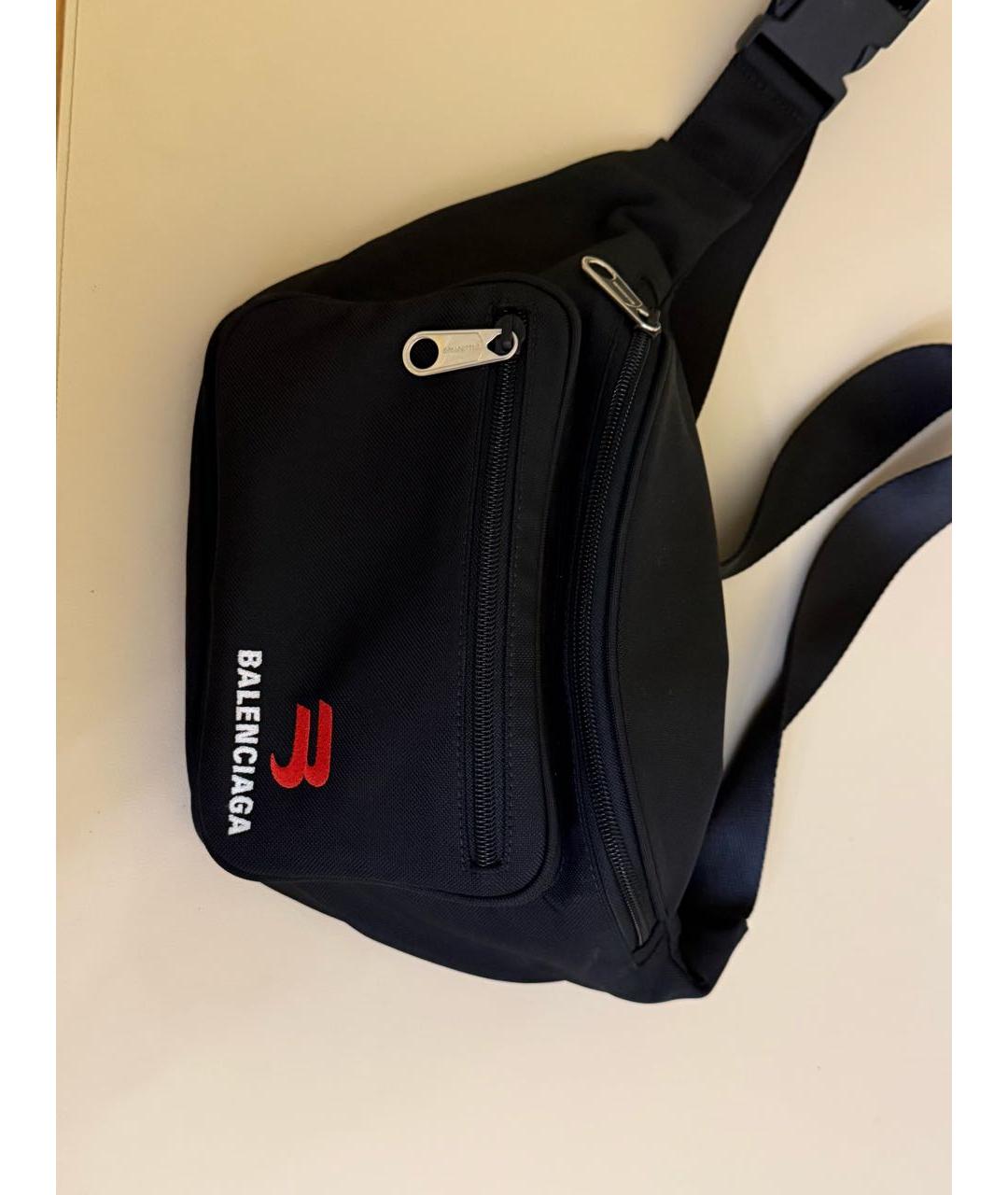 BALENCIAGA Черная поясная сумка, фото 6