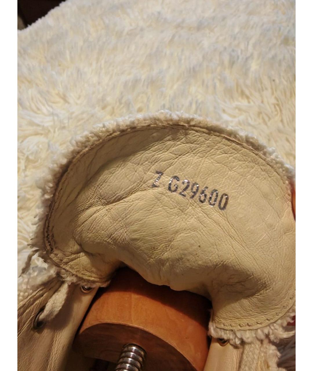 CHANEL Бежевые текстильные ботинки, фото 7