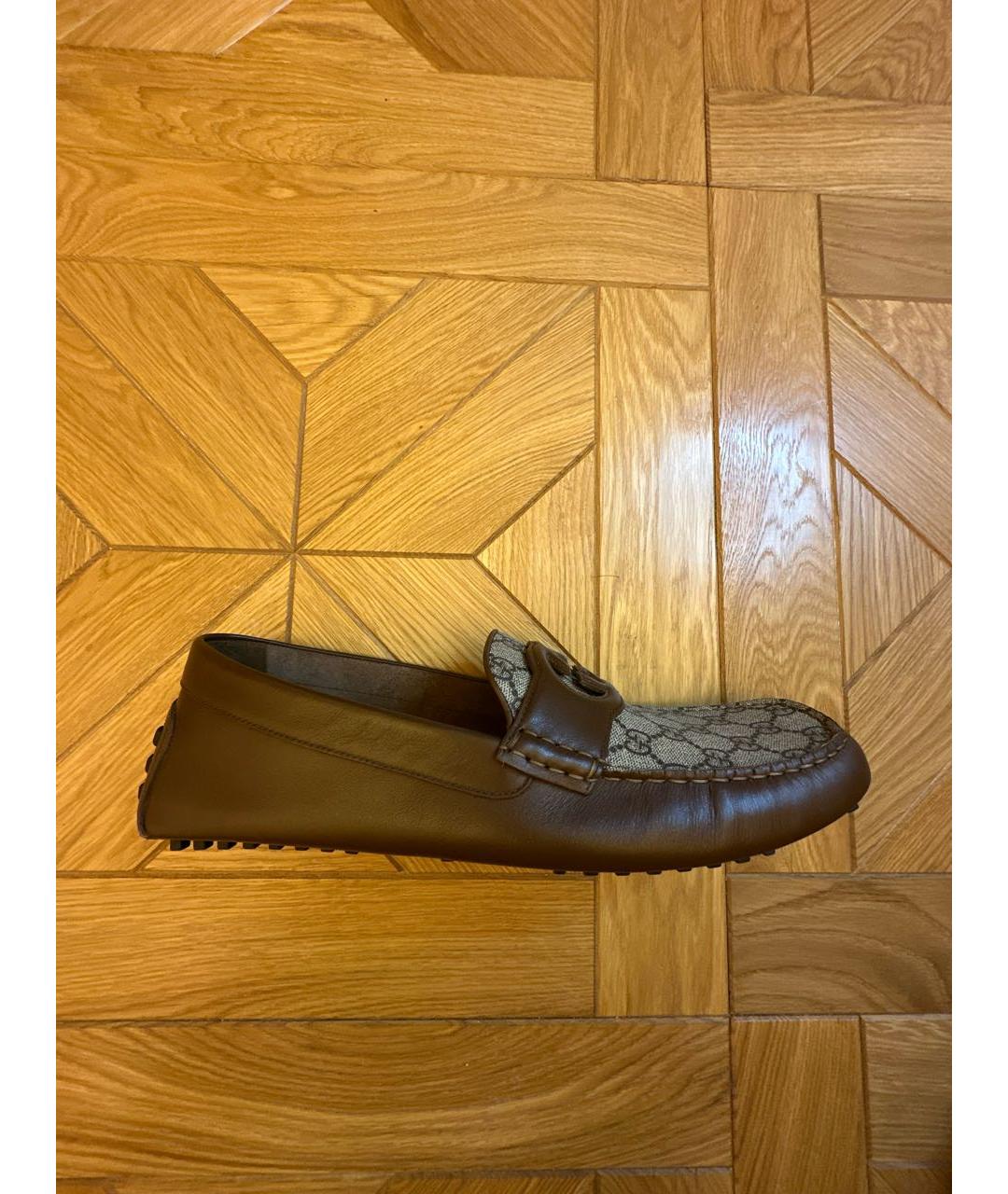 GUCCI Коричневые кожаные мокасины, фото 9