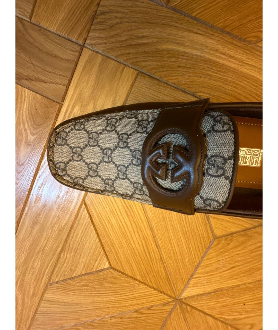 GUCCI Коричневые кожаные мокасины, фото 8